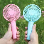 Wholesale Portable USB Rechargeable Handheld 3 Speed Strong Wind Electric Small Mini Cooling Fan (Pink)